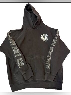 Sullen Art Collection Hoodie Mens L Black Graphic Skull Sweatshirt